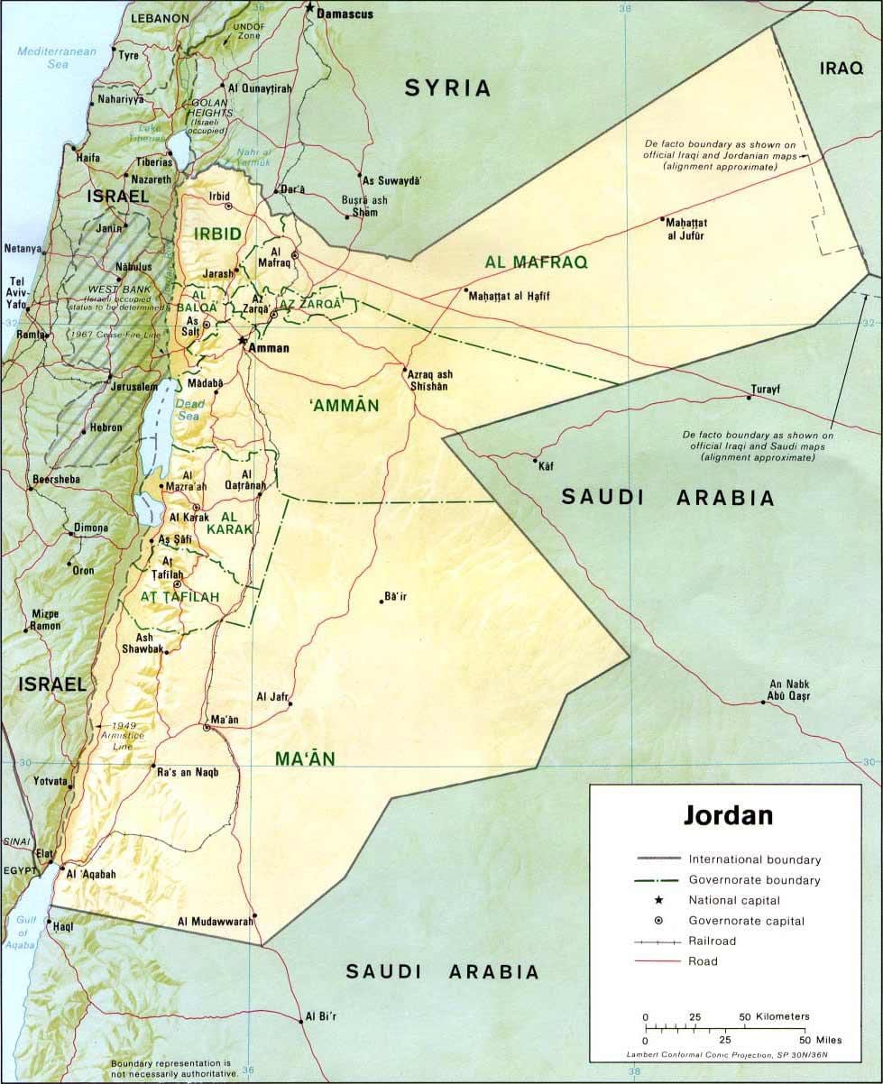 mapa сваймех, Jordania 