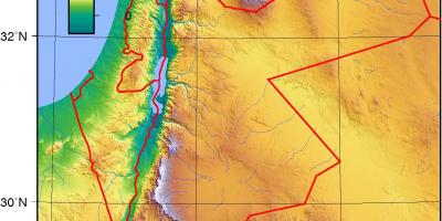 Mapa topograficzna Jordanii