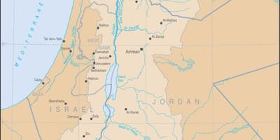 Mapa rzeki Jordan na świat